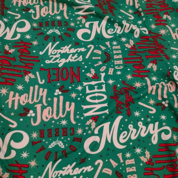 Joyspun 2X Women’s Holiday Christmas Pajama Sleep Set Green Red Jersey - Picture 6 of 10